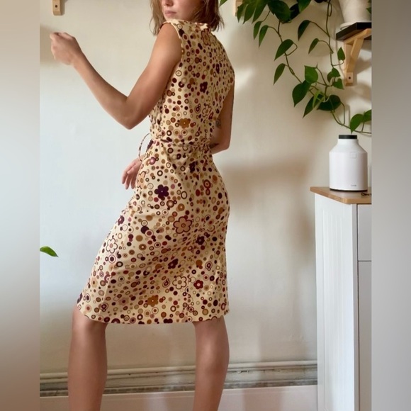 Rave Retro Flower Print Midi Dress – M (fits S-M) - Picture 5 of 5